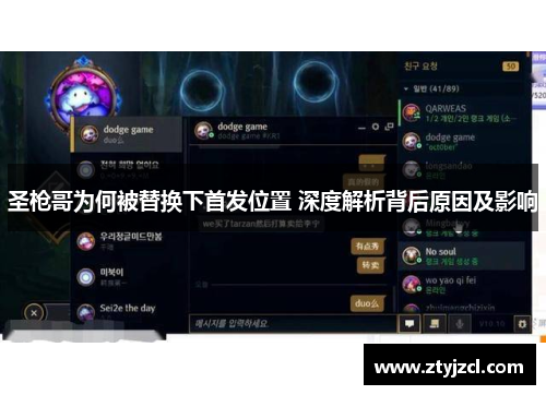 圣枪哥为何被替换下首发位置 深度解析背后原因及影响